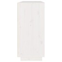 vidaXL Skjenk hvit 110x34x75 cm heltre furu