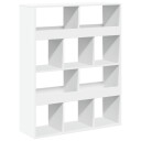  Bokhylle hvit 100x33x125,5 cm konstruert tre