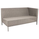 Cane line Connect 2 seter venstre modul høy kunstrotting Taupe
