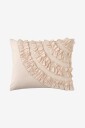 Ellos Home   Putetrekk Juliette Curve Frill i vasket bomull   Rosa