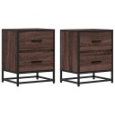  Nattbord 2 stk brun eik 40x31x50 cm konstruert tre 8721102837425