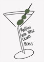 Olive Trio Martini Poster Plakat / 21x30cm