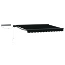  Elektrisk Utrekkbar Markise Svart og Anthracite 3,5 x 2,5 m
