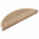  Selvklebende trappematter sisal 30 stk 56x17x3 cm sand 8721288459862