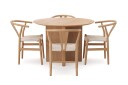 Edda spisegruppe rund 110 cm eik med 4 Dastoori spisestoler   Eik
