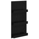 vidaXL Magasinreol med hylle Svart Eik 51 x 11 x 102 cm Konstruert tre