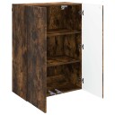 vidaXL Vegghengt skap Røkt Eik 66 x 34,5 x 90 cm Konstruert tre