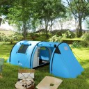 Northio telt Vanntett campingtelt for 4 personer 2 rom himmelblått