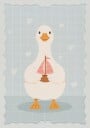Sweet Goose With Sailboat Plakat / 30x40