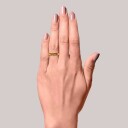 Jane Kønig Big Impression Ring 18 kt. Gullbelagt sølv BIR01HOL2000-G-50 - Dame - 925 sterling silver