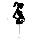 Kaketopp Silhuett Gravid 20cm 