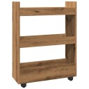  Smal oppbevaringsvogn 3 lag artisan eik konstruert tre 855258