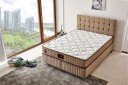 Springfjærmadrass 140x190 cm - Hvit/Beige