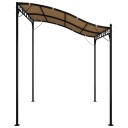 vidaXL Baldakin gråbrun 2x2,3 m 180 g/m² stoff og stål