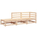  Hagesofa med fotskammel 2-seters heltre furu 837970