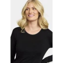 Damella Wool Long Sleeved Nightdress Svart merinoull Medium Dame