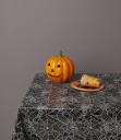 Voksduk Halloween Spider   Sort Hvit