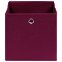 vidaXL Oppbevaringsbokser 10 stk mørkerød 32x32x32 cm stoff