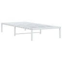 vidaXL Sengeramme i metall hvit 90x200 cm 8721012304697