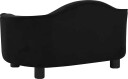 Vidaxl Hundesofa Svart 67X47X36 cm Plysj