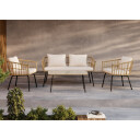 Venture Design Ortigia sofagruppe Gjennomsiktig 2 seters sofa 2 lenestoler & bord 95 x 50 cm Gjennomsiktig