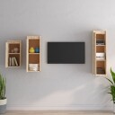 vidaXL TV-benker 3 stk heltre furu