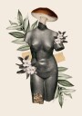 Antique Female Sculpture with Botanical Elements Plakat Plakat / 30x40cm