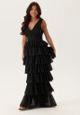 Bubbleroom Occasion Tulle Frill Gown Black 42