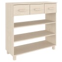 vidaXL Konsollbord HAMAR honningbrun 90x35x90 cm heltre furu