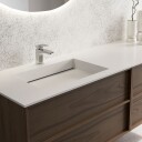 Korsbakken Corian Sidestilt Med Flat Bunn Hvit Matt 120cm Venstre