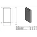 Høiax Kombiskap Varme + Tappevann 1130x550x118mm