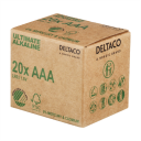 Deltaco 20-pakning AAA Alkalisk Batteri med Svaneøkomerket