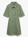 Vero Moda Daisy Short Sleeve Short Denim Dress Grønn XXL