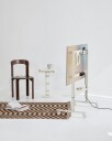 Pedestal Straight Rollin" Tv Stand Pearl