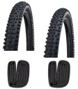 2 Dekk + 2 Slanger Schwalbe Nobby Nic Og Rocket Ron 29 x 2,25"Med Presta Ventil