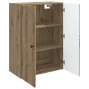 vidaXL Vegghengt skap Artisan eik 66 x 34,5 x 90 cm Konstruert tre