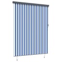  Utendørs Rullegardin Striped Blå og hvite 220 x 250 cm stoff