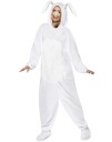 Hvitt Unisex Kaninkostyme til Voksen Large
