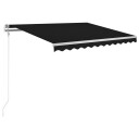 vidaXL Automatisk uttrekkbar markise 300x250 cm antrasitt