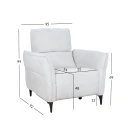 Reclinerlenestol Näsdal med elektrisk mekanisme - lys beige