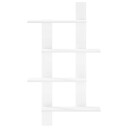 vidaXL Vegghylle Hvit 61 x 13,5 x 105 cm Konstruert tre