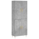 vidaXL Highboard betong grå 69,5x34x180 cm konstruert tre 8720845410322