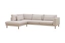 Florenz 4 seters Venstrevendt L formet Sjeselongsofa i Stoff   Beige