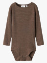 Name It Wossa Rib Long Sleeve Body Brun 74