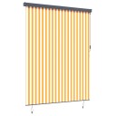  Utendørs Rullegardin Striped oransje og hvit 220 x 250 cm stoff