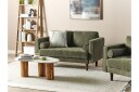Babur Sofa 2 seter   Grønn/Mørkt tre