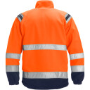 Fristads Vindtett Fleecejakke Klasse 3 Varsel Oransje/Marinblå L