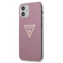 Guess Ghuhcp12spcumptpi Iphone 12 Mini 5,4 Colio Rožinis/Rožinis Kietas Dėklas Metallic Collection