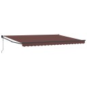  Automatisk uttrekkbar markise brun 450x300 cm