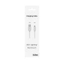 Apple Lader - Lightning-kontakt - USB - 3 meter Hvit